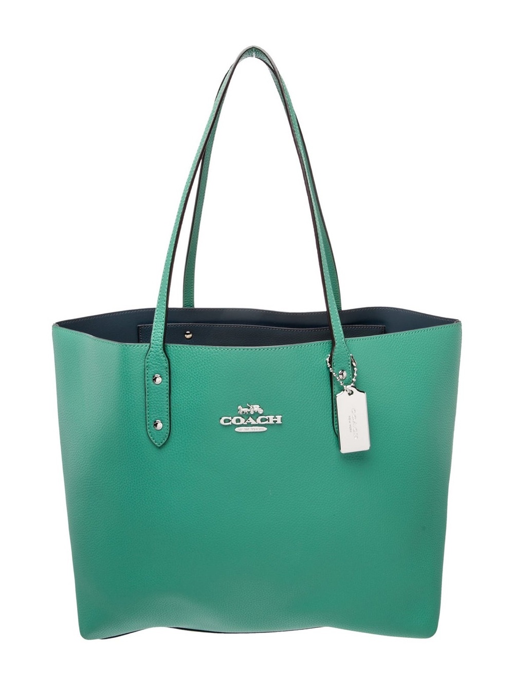 NEW Coach GREEN Leather Tote Bag!